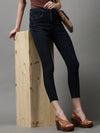 Women's Navy Blue Solid Skinny Fit Denim Jeans-GZ-5189-2-Navyblue