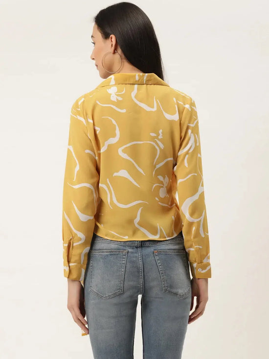 Abstract Yellow Knot Top