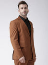 Hangup Men Standard Solid Men Formalwear-BrickBlazer