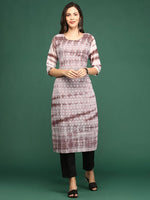 Women Mauve Embellished Straight Kurta-SKC-1251-Mauve