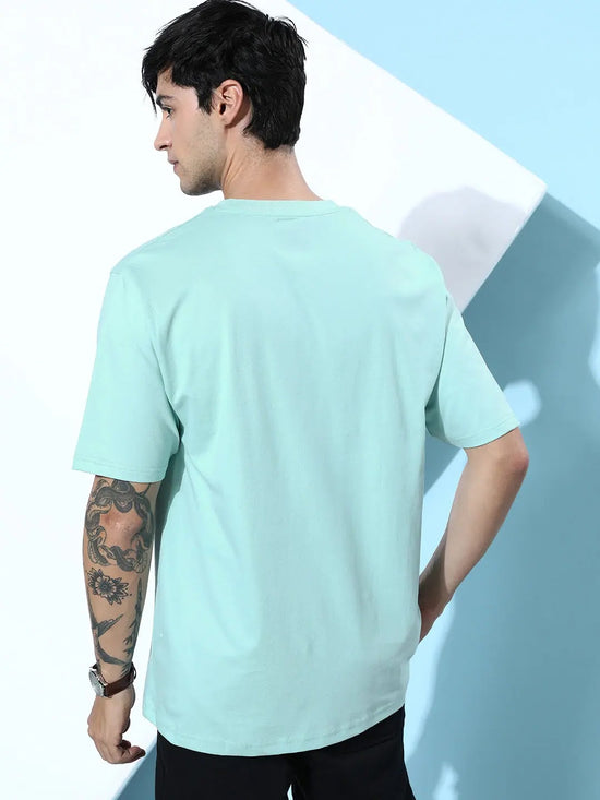 Dillinger Turquoise Blue Graphic Oversized T-Shirt-DLMOV181PTG-S