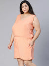 Timeless Coral Plus Size Women Playsuit