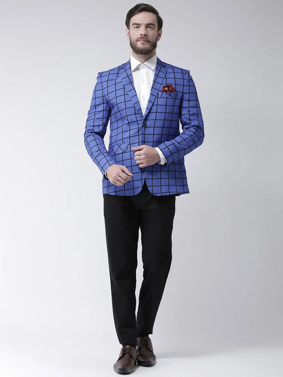 Hangup Men Standard Checkered Men Formalwear-D75CheckBlazer