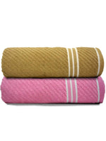 Athom Living Diagonal Stripe Terry Towel Pack of 2-DST-CG