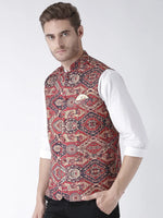 Hangup Men Standard Printed Men's Indian Wear-23APrintedNehru