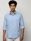 Men Blue Solid Shirt-LANCEPLAIN-219-Blue