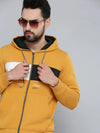 Men Yellow Solid Sweatshirt-OD-6025-Mustard