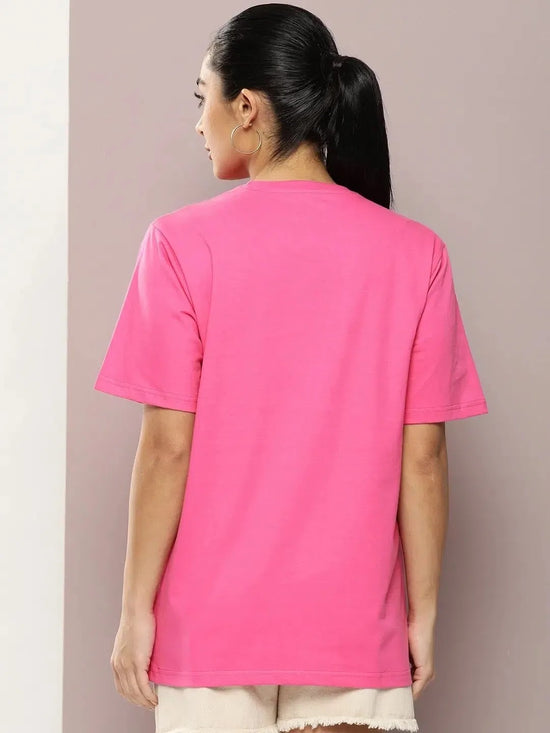 Dillinger Fuchsia Graphic Oversized T-Shirt-WMNCR454FSR-XS