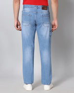 Retro Denim Jeans with 5 pockets-Blue-HBD22-30