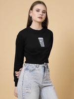 Rigo Printed Crop Sweatshirt-WSW052-1095-L