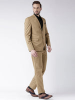 Hangup Men Standard Solid Men Formalwear-KhakhiBlazer