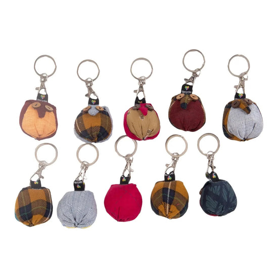 Bag Charms and Keychains pack of 10- Handmade - Multicolour