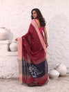 Dark Red Pure Cotton Soft Saree With Temple Border-MA54CT041380011