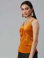 Women's Solid Mustard Top-AE-10217-Mustard