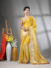 Light And Dark Yellow Shimmer Tissue Saree With Gota Patti Borders-MA62TIS33990017