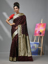 Maroon Katan Silk Banarasi Saree With Zari Woven Designs-MA52KA441380074