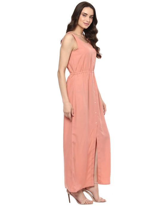 Maxi Shirt Dress in Dusty Pink