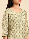 Women's Olive Printed Kurta Set-SKC-801-Olive