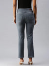 Women's Grey Solid Straight Fit Denim Jeans-SF-15903-3-Grey