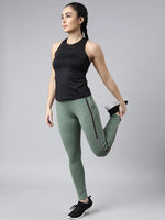 Women Solid Slim Fit Green Track Pant-AF-1899-Green