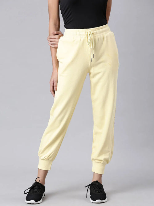 Women Yellow Solid Track Pant-AF-1812-Yellow