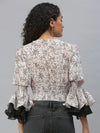 Women's White Printed Tops-AE-10302-Offwhitemulti