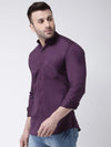 Hangup Men Slim Solid Shirts-BenPurpleShirt