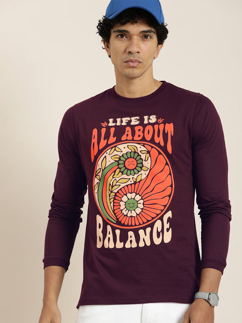 Dillinger Maroon Graphic Regular T-Shirt