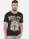 Arise Mens Short Sleeve Graphic Printed Tshirt-AR117BLACK