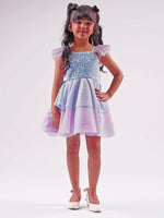 Lil Drama's Barbie Blue Sequins Shimmer Ballerina Dress for Tween Girls