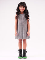 Lil Drama's Barbie Silver shimmer Rockstar Dress For Tween Girls