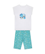 Contrasted Colors Tee and Shorts Set for Girls-Cotton Jersey