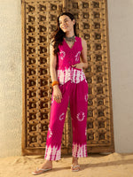 Waist Coat and Pants in Pink Tie & Dye-TP0550TD17