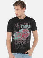 Arise Mens Short Sleeve Graphic Printed Tshirt-AR123BLACK