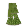 Desi Soota Cotton Kurti Sharara with Dupatta for Girls - Green-M045