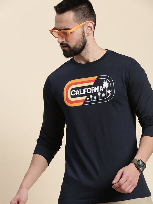 Dillinger Navy Blue Graphic Regular T-shirt