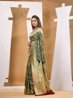 Black Silk Banarasi Saree With Zari Woven Designs-MA53BSL441050006