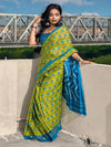 Saree Mall Women's Cotton Green Printed Designer Saree With Blouse Piece-MINAXI1302