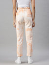 Women's Denim Orange Mom Fit Jeans-GZ2616-Orange