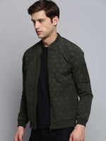 Men Green Solid Casual Jacket-STCW-J-17-Olive