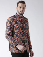 Hangup Men Standard Printed Men Formalwear-D565ButtonBlazer