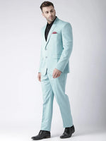 Hangup Men Standard Solid Men Formalwear-AquaBlazer