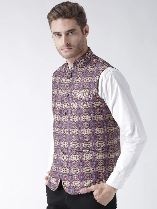 Hangup Men Standard Printed Men's Indian Wear-25APrintedNehru