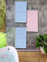 Athom Living Premium Gamcha Bath Towel 65 x 135 cm Pack of 3 Multicolored checkered-ATZ-BT-1A-1A-1C