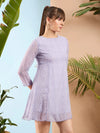 Women Lavender Ditsy Floral Dress