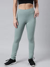 Women Solid Slim Fit Sea Green Track Pant-AF-1894-Seagreen