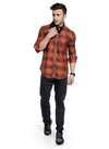 Hangup Men Slim Checkered Shirts-572CheckShirt