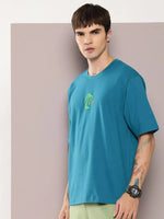 Dillinger Blue Graphic Oversized T-shirt-DLMOV235INK-S