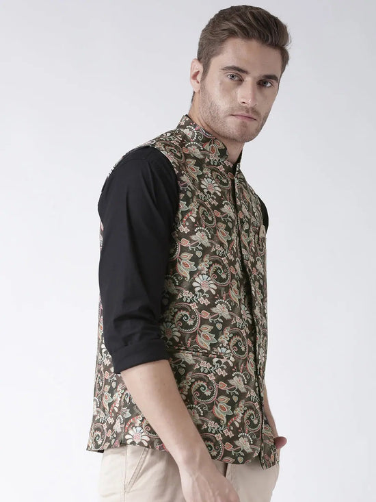 Hangup Men Standard Printed Men's Indian Wear-33APrintedNehru