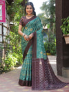 Saree Mall Women's Cotton Green Printed Designer Saree With Blouse Piece-MINAXI3501